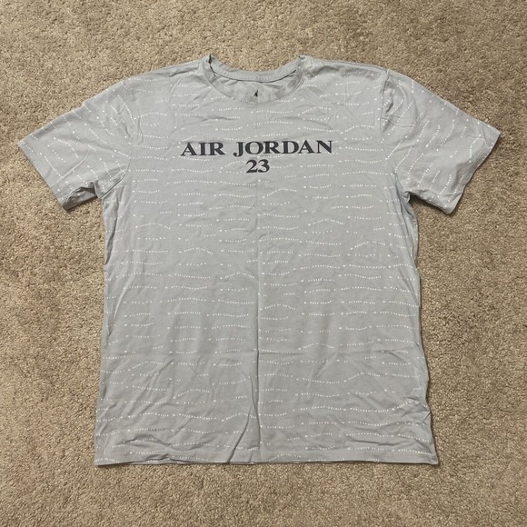 Jordan Other - Nike Air Jordan 23 Gray T Shirt Stats All Over Size Large